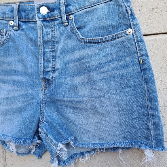 Everlane | The Cheeky High Waist Denim Cut Off Casual Summer Shorts Size 26 - Picture 4 of 10